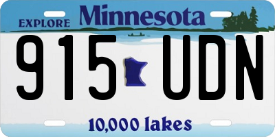 MN license plate 915UDN