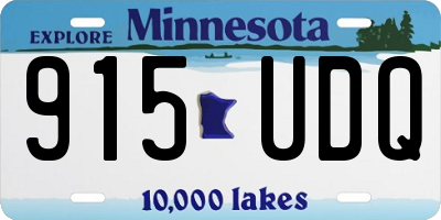 MN license plate 915UDQ