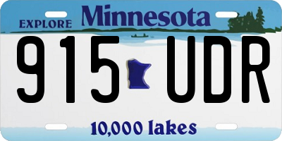 MN license plate 915UDR