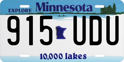 MN license plate 915UDU