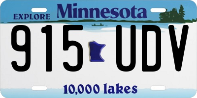 MN license plate 915UDV