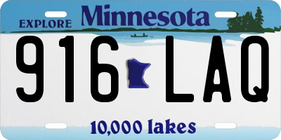 MN license plate 916LAQ