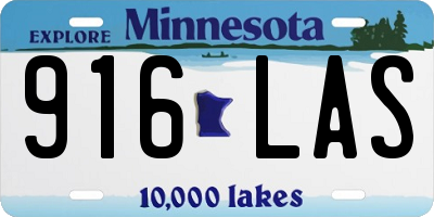 MN license plate 916LAS