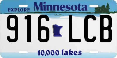 MN license plate 916LCB