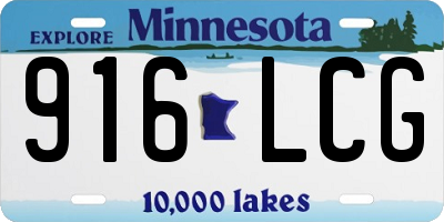 MN license plate 916LCG
