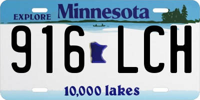 MN license plate 916LCH