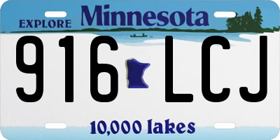 MN license plate 916LCJ