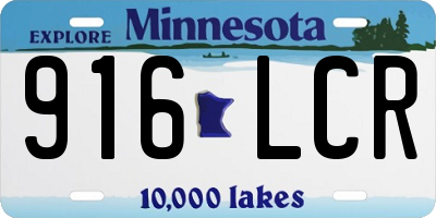 MN license plate 916LCR