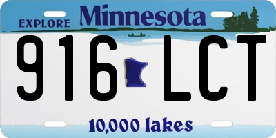 MN license plate 916LCT