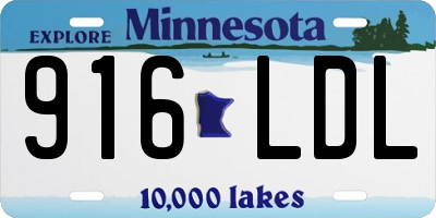MN license plate 916LDL