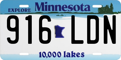 MN license plate 916LDN
