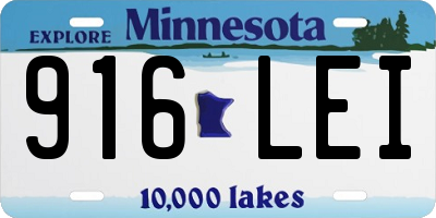 MN license plate 916LEI
