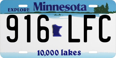 MN license plate 916LFC
