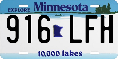 MN license plate 916LFH