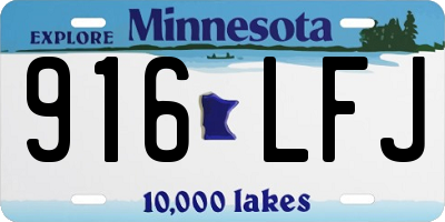 MN license plate 916LFJ