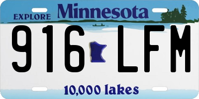 MN license plate 916LFM