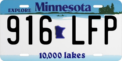 MN license plate 916LFP