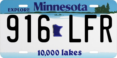 MN license plate 916LFR