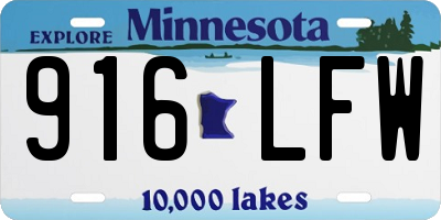 MN license plate 916LFW