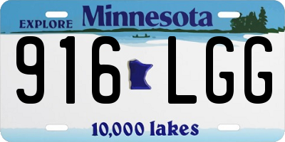 MN license plate 916LGG
