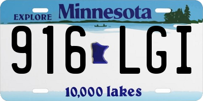 MN license plate 916LGI