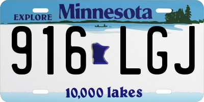 MN license plate 916LGJ