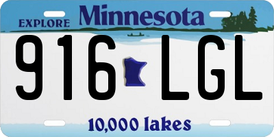 MN license plate 916LGL