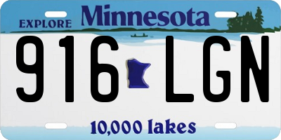 MN license plate 916LGN