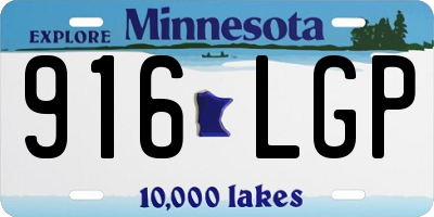 MN license plate 916LGP