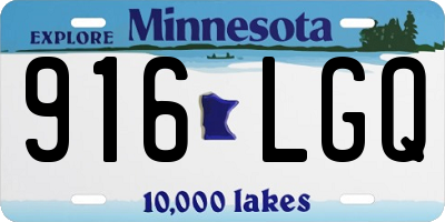 MN license plate 916LGQ