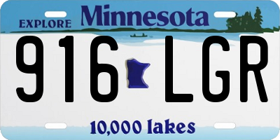 MN license plate 916LGR