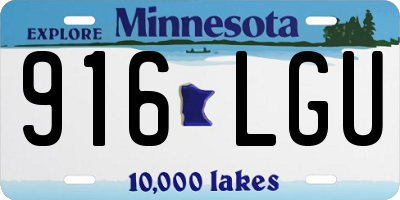 MN license plate 916LGU