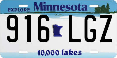 MN license plate 916LGZ