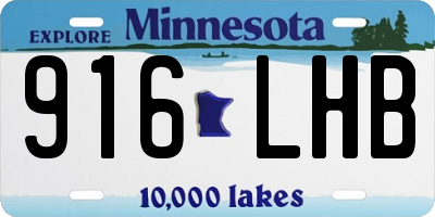 MN license plate 916LHB