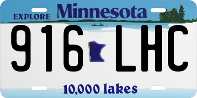 MN license plate 916LHC
