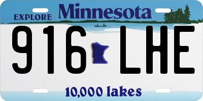 MN license plate 916LHE