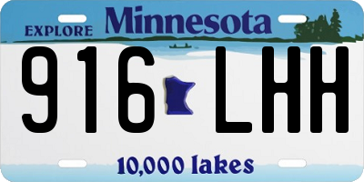 MN license plate 916LHH