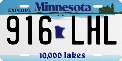 MN license plate 916LHL
