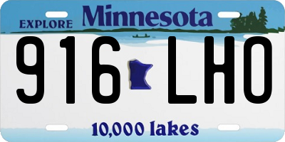 MN license plate 916LHO