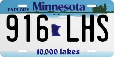 MN license plate 916LHS