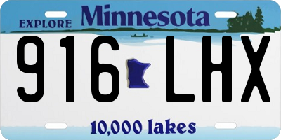 MN license plate 916LHX
