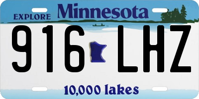 MN license plate 916LHZ