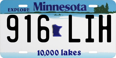 MN license plate 916LIH