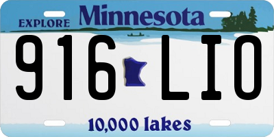 MN license plate 916LIO