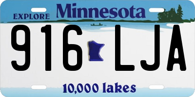 MN license plate 916LJA
