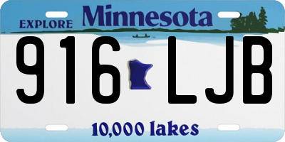 MN license plate 916LJB