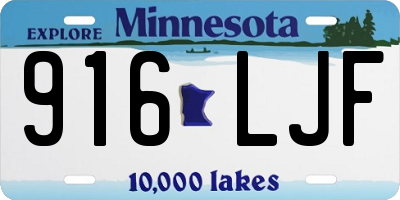 MN license plate 916LJF