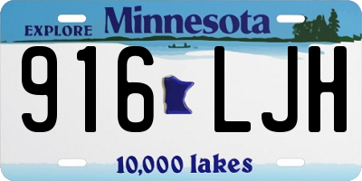MN license plate 916LJH