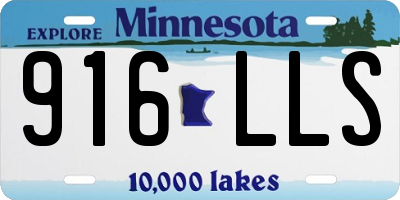 MN license plate 916LLS