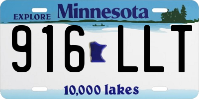 MN license plate 916LLT
